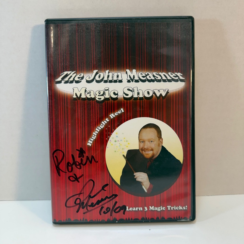 John Measner Magic Show DVD Red Signed Highlight Reel Learn Magic Tricks